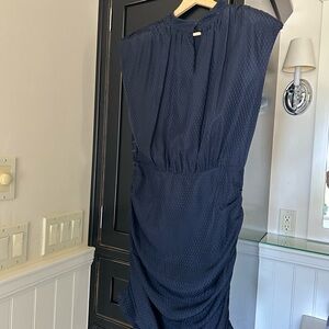 Veronica Beard Navy Blue Mini Dress with Rouging